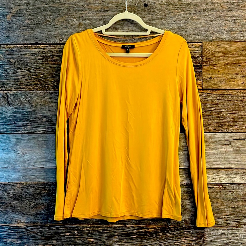 Mustard yellow long sleeve shirt